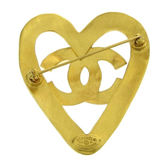 Chanel Heart Brooch Gold - Picture 2 of 8